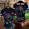 Maxcorners Billiards 8 Ball Fierce Neon Raccoon Bandana Personalized Name Shirt (4 Colors)