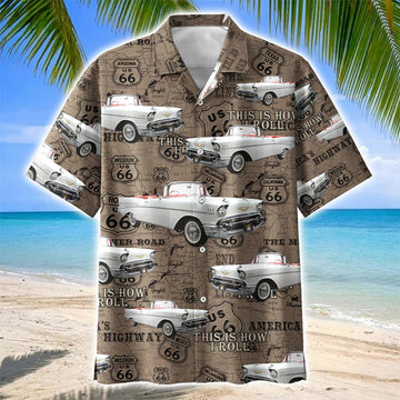 Maxcorners This Is How I Roll Classic Car Route 66 Hawaiian Shirt - Personalized Car