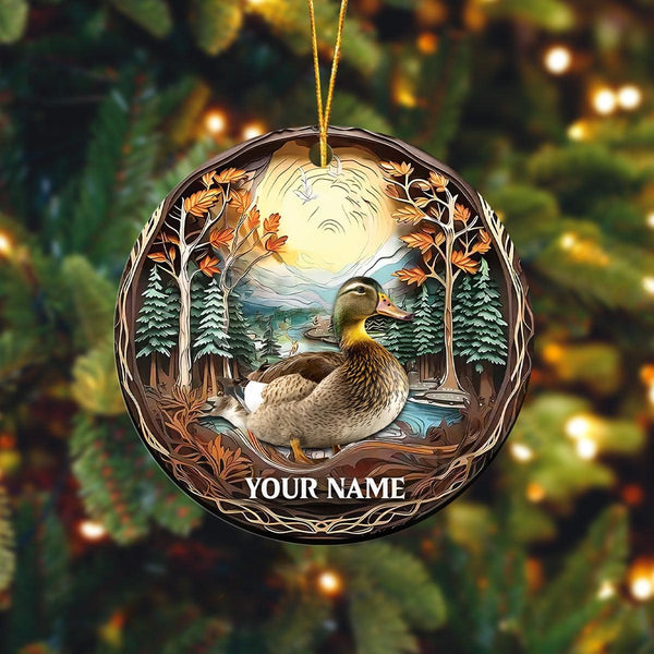 Maxcorners Duck Hunting Customized Name Acrylic Orrnament