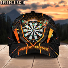 Maxcorners Darts Thunder Lightning Multicolor Option Personalized Name 3D Cap