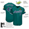 Maxcorners Custom Teal Navy-White Authentic Baseball Jersey LM2605