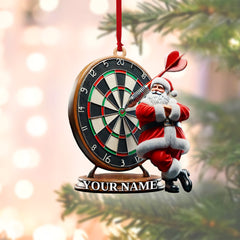 Maxcorners Dart Board, Funny Santa Christmas Ornament, Personalized Holiday Decor