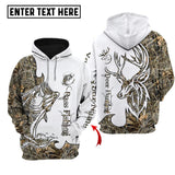 Maxcorners Bass Fishing Deer Hunting Customized Name All Over Print Shirts