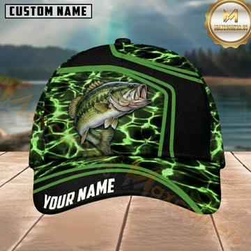 Maxcorners Neon Lightning Design Custom Name Fishing Cap