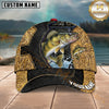 Maxcorners Western Tooled Leather Patchwork & Splash Water Custom Name Fishing Cap