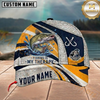 Maxcorners Fishing Is My Therapy Splash Wave Textured Pattern Custom Name Fishing Cap