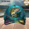 Maxcorners Fishing Ocean Treasure Reef Customized Name 3D Cap