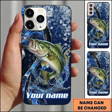 Maxcorners Fishing Phone Case Floral Coastal Adventure Custom Name Phone Case