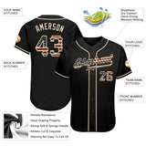 Maxcorners Custom Red Royal-Black 3D American Flag Fashion Premium Baseball Jerseys LM0210