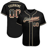 Maxcorners Custom Red Royal-Black 3D American Flag Fashion Premium Baseball Jerseys LM0210