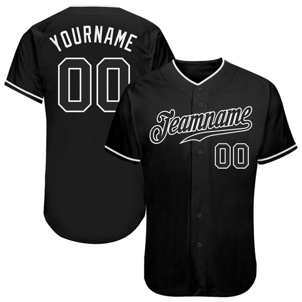 Custom Black Authentic Baseball Jersey (Multicolor)