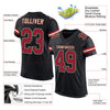 Maxcorners Custom Black Cardinal-Cream Mesh Authentic Football Jersey LM2605