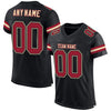 Maxcorners Custom Black Cardinal-Cream Mesh Authentic Football Jersey LM2605