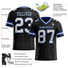 Maxcorners Custom Black White-Royal Authentic Football Jersey LM2605
