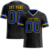 Maxcorners Custom Black Royal-Yellow Authentic Football Jersey LM2605