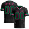 Maxcorners Custom Black Kelly Green-Pink Authentic Football Jersey LM2605