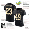 Maxcorners Custom Black Cream Mesh Authentic Football Jersey LM2605
