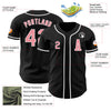Maxcorners Custom Black Medium Pink-White Authentic Baseball Jersey LM2605