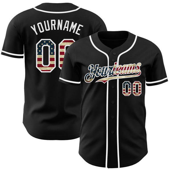 Maxcorners Custom Royal White-Red 3D Patriotic American Flag Premium Baseball Jersey LM0210