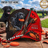 Maxcorners Red Black Labrador Shotgun Clay Target Trap Shooting Personalized Name 3D Cap