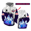 Maxcorners Blue Bowling Race 3D Custom Name Shirt