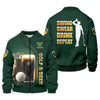 Maxcorners Swing Swear Drink Repeat Golf And Beer St Patrick's Day Green Golf Tops For Men, Golf Shirts For Men