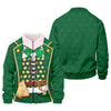 Maxcorners St Patrick's Day Green Leprechaun Costume Print Golf Shirt, Men's Golf Shirt, Golf Gift For Men