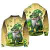 Maxcorners Happy St Patrick's Day Shamrock Gnome Golf And Beer Polo Shirts For Men, Golf Shirts For Men