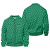 Maxcorners Vitamin G Shamrock Pattern Golf And Beer Green Golf Shirt, St Patrick's Day Golf Shirt, Polo Shirts For Men