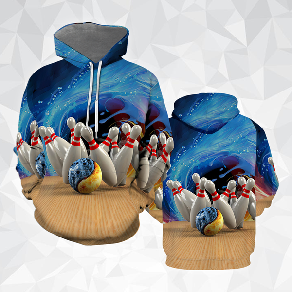 Maxcorners Wood Bowling And Pins 3D Shirt
