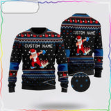 Maxcorners Bowling Image Cool Noel Patternchristmas 3D Sweater