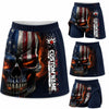 Maxcorners Bowling Patriotic Skull Custom Personalized 3D Skort, Skirts With Shorts