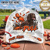 Maxcorners White Orange Pull Labrador Shotgun Trap Shooting Personalized Name 3D Cap
