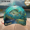 Maxcorners Underwater Coral Reef Custom Name Fishing Cap