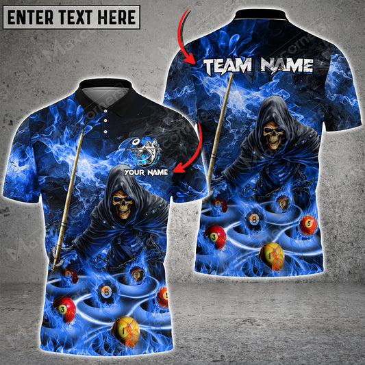 Maxcorners Billiards Lord Of Hell Personalized Name 3D Shirt (Multi Color Options)