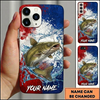 Maxcorners Artistic Splashing Waves Design Custom Name Fishing Phone Case