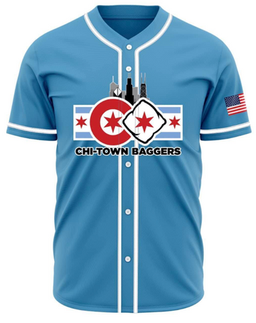 Maxcorners Chi Town Cornhole - Baseball Style Blue LM1009