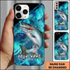 Maxcorners Fishing Black Teal Marble Lure Customized Name 3D Cap