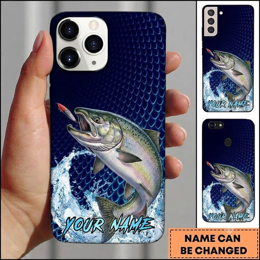 Maxcorners Dynamic Surface Feeding Design Custom Name Fishing Phone Case