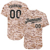 Maxcorners Custom Camo Black-Gray Authentic Salute To Service Baseball Jersey LM2605