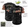 Maxcorners Custom Blue White-Red 3D Pattern Design American Flag Outer Space Light Swords Premium Baseball Jersey LM0210