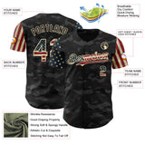Maxcorners Custom Blue White-Red 3D Pattern Design American Flag Outer Space Light Swords Premium Baseball Jersey LM0210