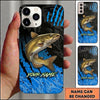 Maxcorners Fishing Phone Case Claw Mark Pattern Custom Name Phone Case