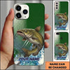 Maxcorners Fishing Phone Case Gradient Mesh Background Custom Name Phone Case
