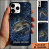 Maxcorners Futuristic Cyber Grid Art Custom Name Fishing Phone Case