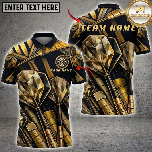 Maxcorners Diamond Crystal Dart Geometric Luxury Dartboard Fantasy Multicolor Options Personalized Name, Team Name 3D Shirt (6 Colors)