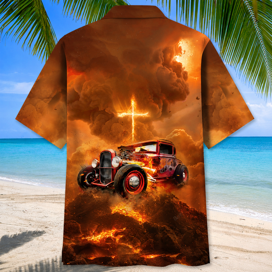 Maxcorners I Am A Simple Man, Like Hot Rods And Believe In Jesus Hawaiian Shirt