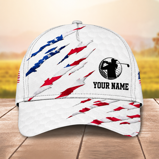 Maxcorners Freedom Swing 3D Golf Personalized Name Cap