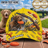 Maxcorners Yellow Shotgun Clay Target Labrador Trap Shooting Personalized Name 3D Cap