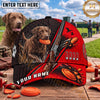 Maxcorners Red Black Labrador Shotgun Clay Target Trap Shooting Personalized Name 3D Cap
